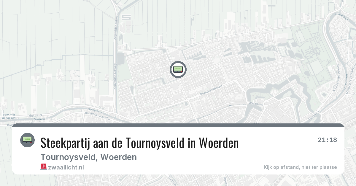 Steekpartij aan de Tournoysveld in Woerden — 1 jul 2026