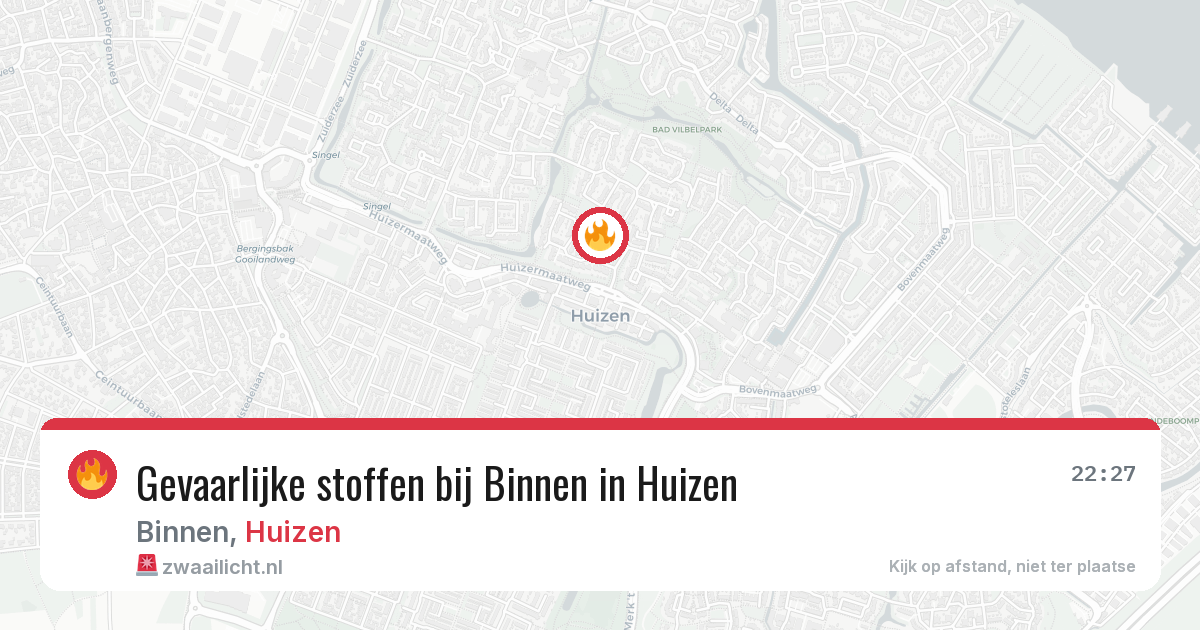 Gevaarlijke stoffen bij Binnen in Huizen — 2 jul 2026