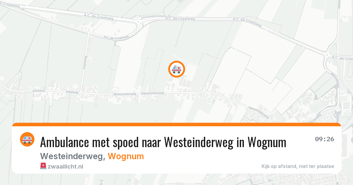 Ambulance met spoed naar Westeinderweg in Wognum — 17 jun 2026