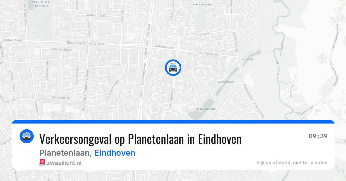 Verkeersongeval op Planetenlaan in Eindhoven — 3 jun 2026