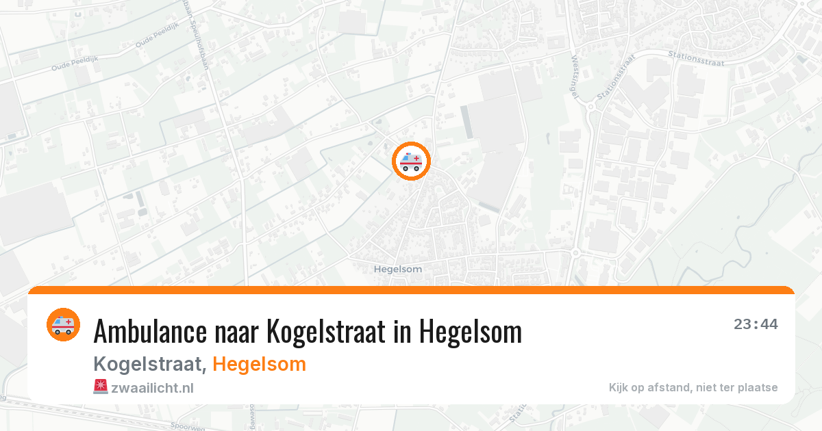 Ambulance naar Kogelstraat in Hegelsom — 21 mei 2026