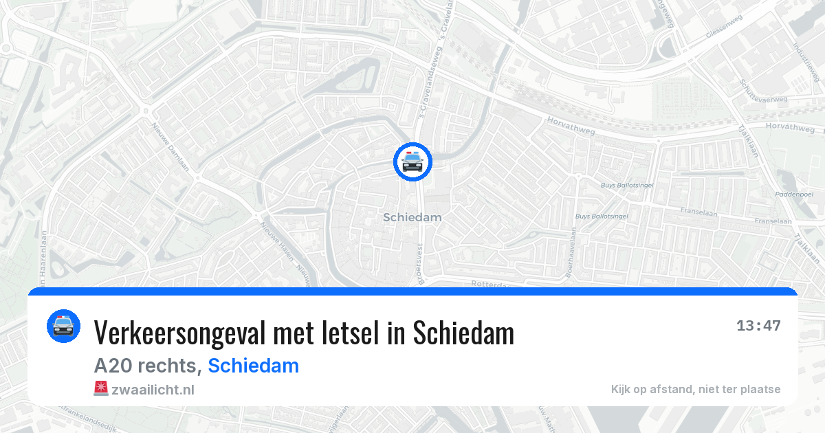 Verkeersongeval met letsel in Schiedam — 25 apr 2026