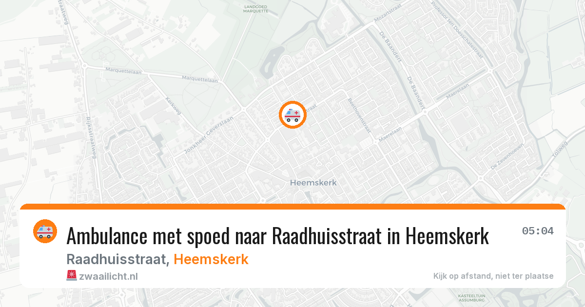Ambulance met spoed naar Raadhuisstraat in Heemskerk — 27 jun 2026