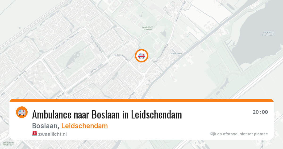 Ambulance naar Boslaan in Leidschendam — 9 aug 2026