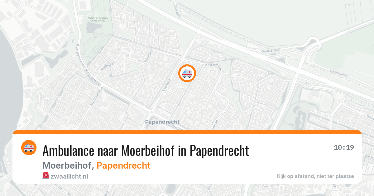 Ambulance naar Moerbeihof in Papendrecht — 19 mrt 2026