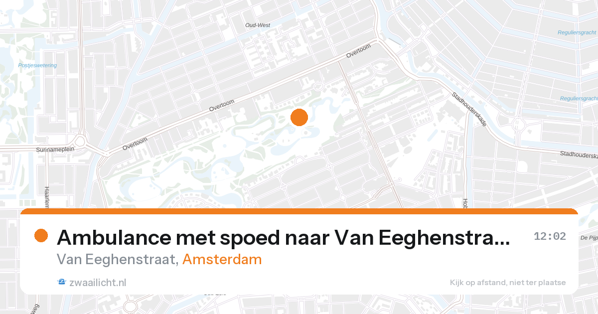 Ambulance met spoed naar Van Eeghenstraat in Amsterdam — 23 jun 2026