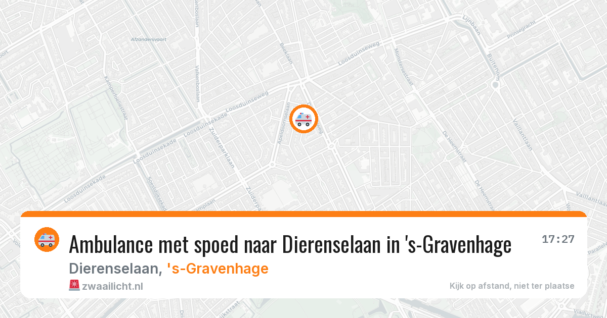 Ambulance met spoed naar Dierenselaan in 's-Gravenhage — 14 aug 2026