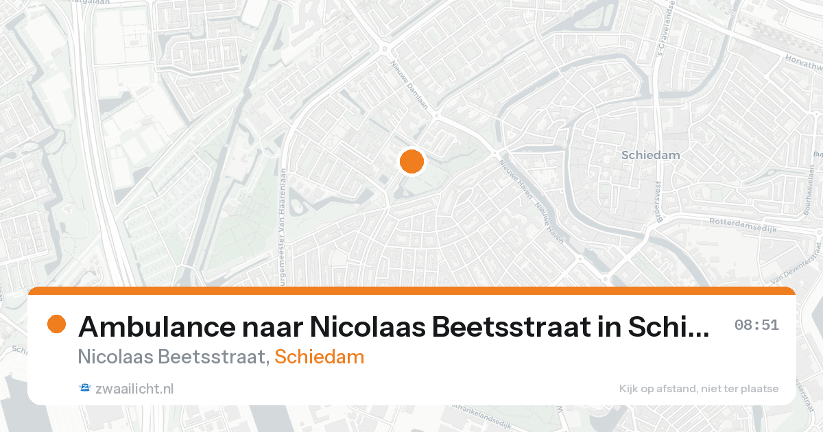 Ambulance naar Nicolaas Beetsstraat in Schiedam — 8 feb 2026