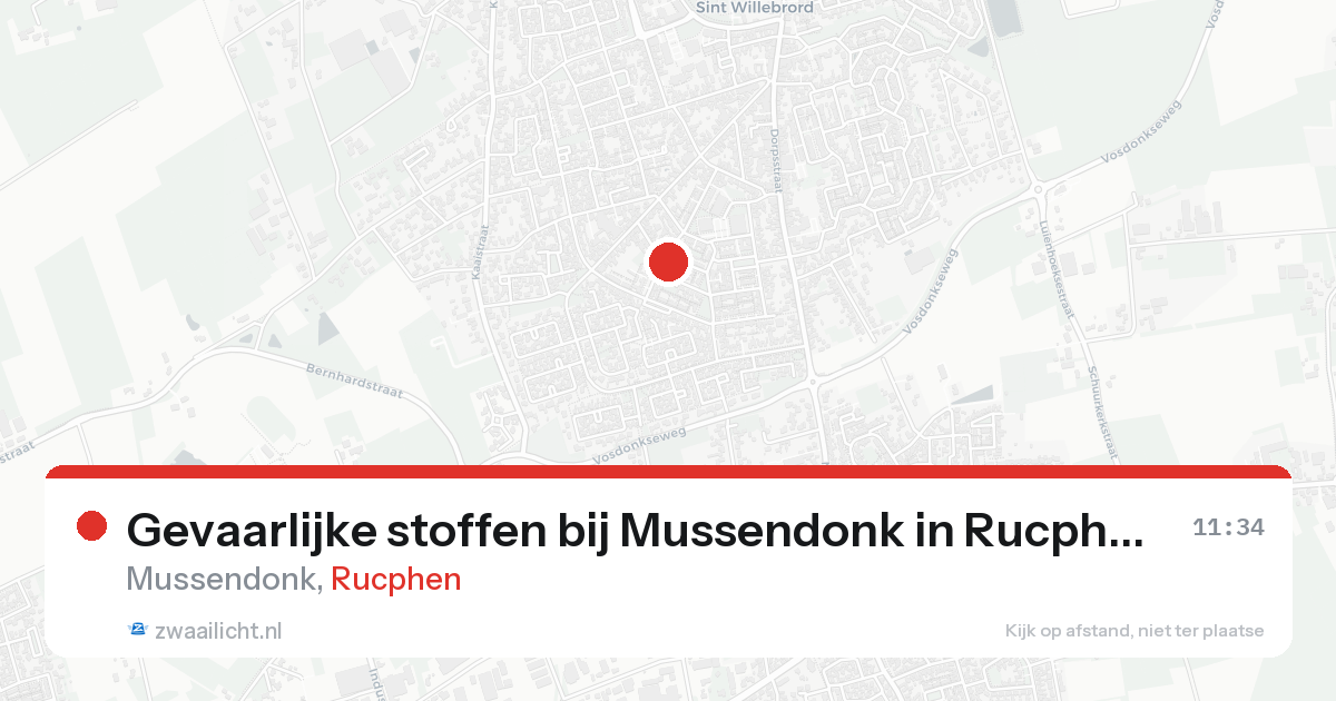Gevaarlijke stoffen bij Mussendonk in Rucphen — 21 aug 2026