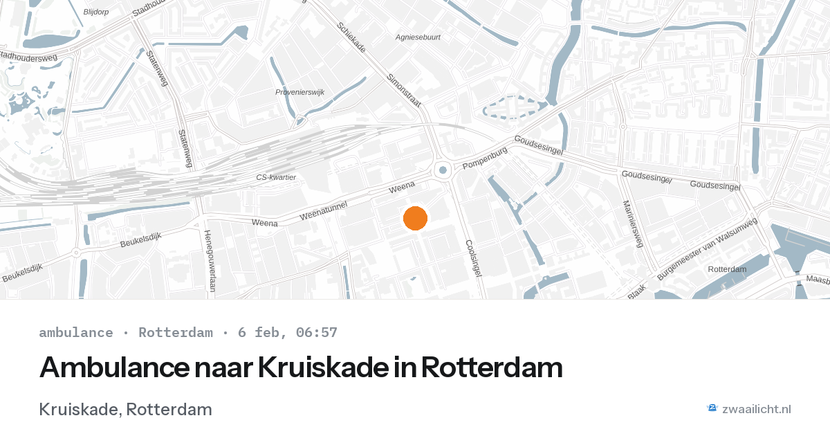 Ambulance naar Kruiskade in Rotterdam — 6 feb 2026