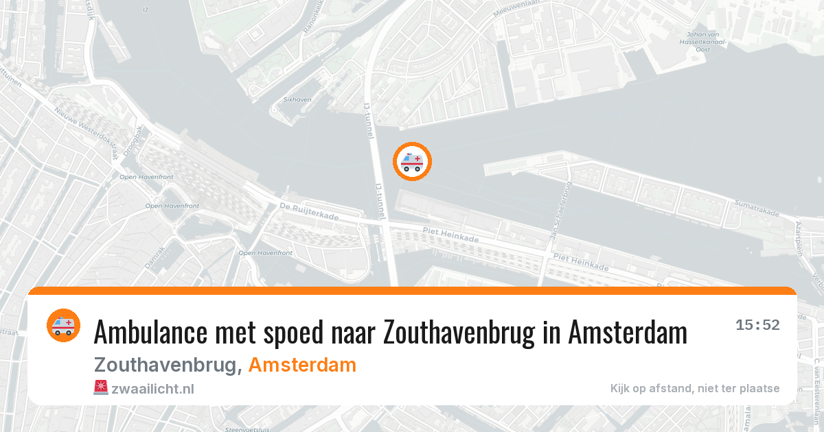 Ambulance met spoed naar Zouthavenbrug in Amsterdam — 24 jun 2026