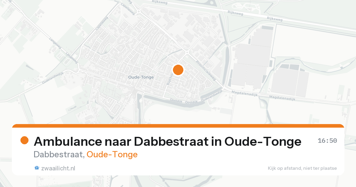 Ambulance naar Dabbestraat in Oude-Tonge — 3 jul 2026