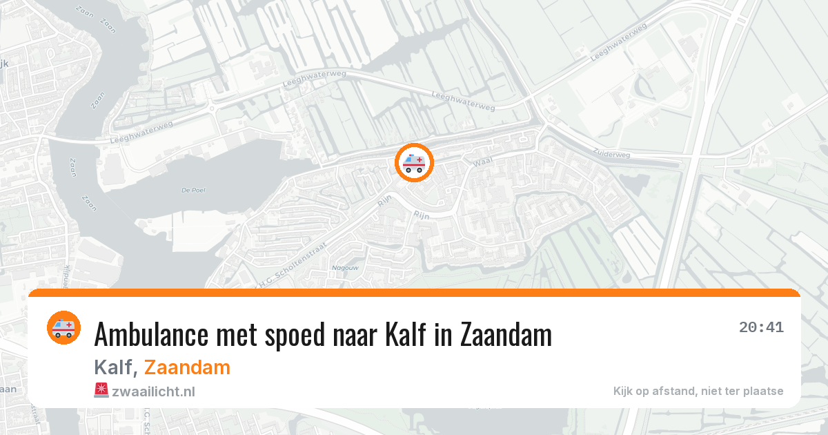 Ambulance met spoed naar Kalf in Zaandam — 16 apr 2026