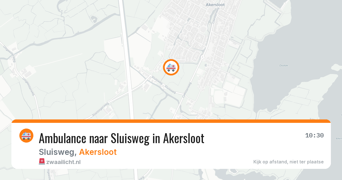 Ambulance naar Sluisweg in Akersloot — 4 apr 2026