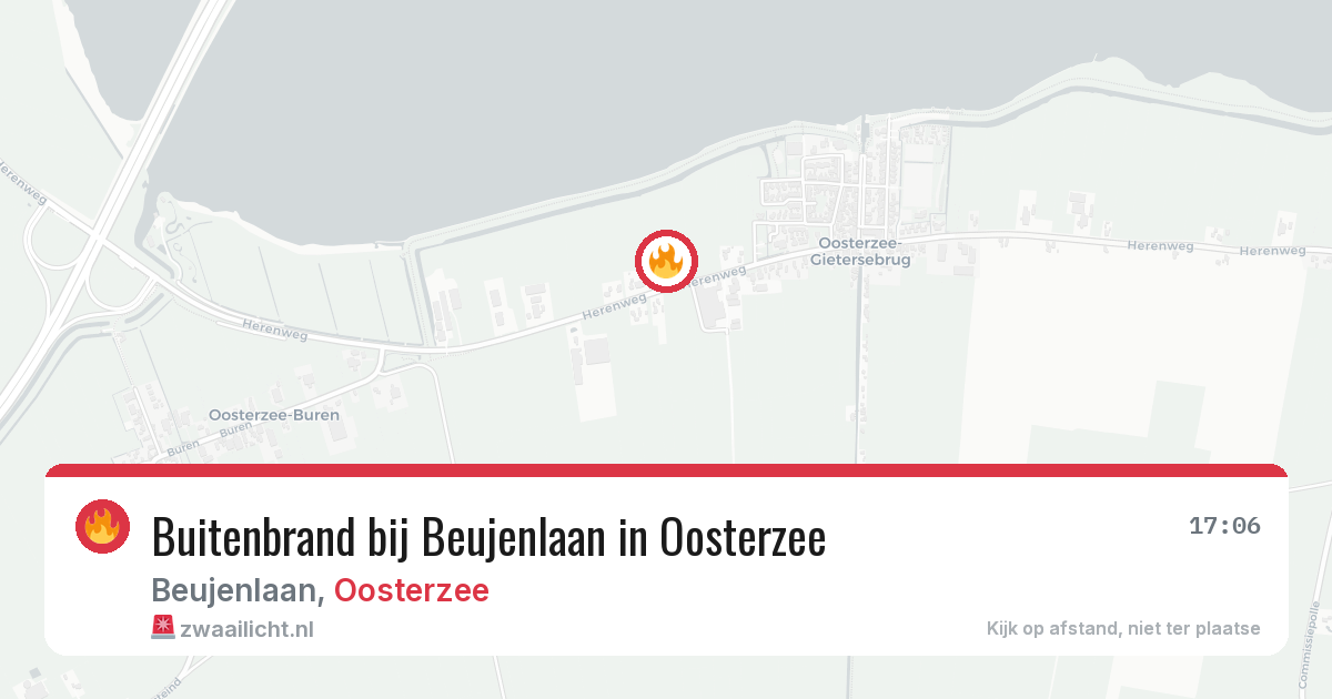 Buitenbrand bij Beujenlaan in Oosterzee — 17 jun 2026