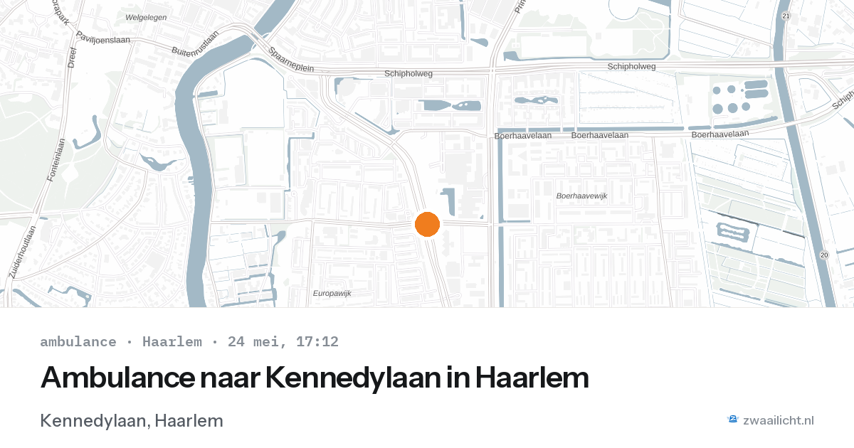 Ambulance naar Kennedylaan in Haarlem — 24 mei 2026