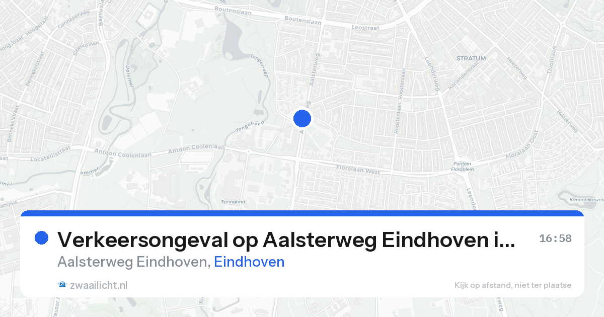 Verkeersongeval op Aalsterweg Eindhoven in Eindhoven — 18 aug 2026