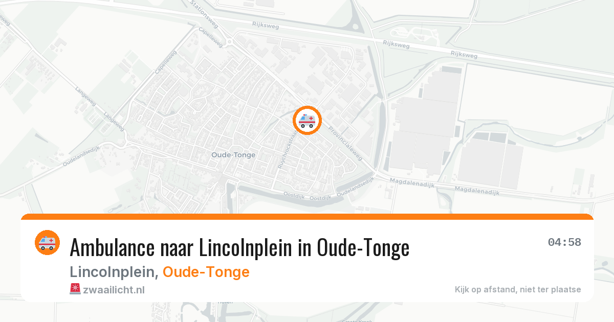Ambulance naar Lincolnplein in Oude-Tonge — 7 mei 2026