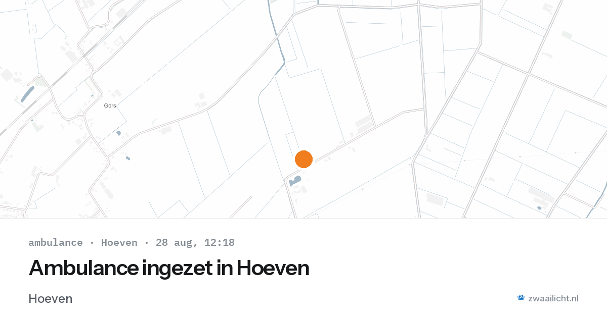 Ambulance ingezet in Hoeven — 28 aug 2026