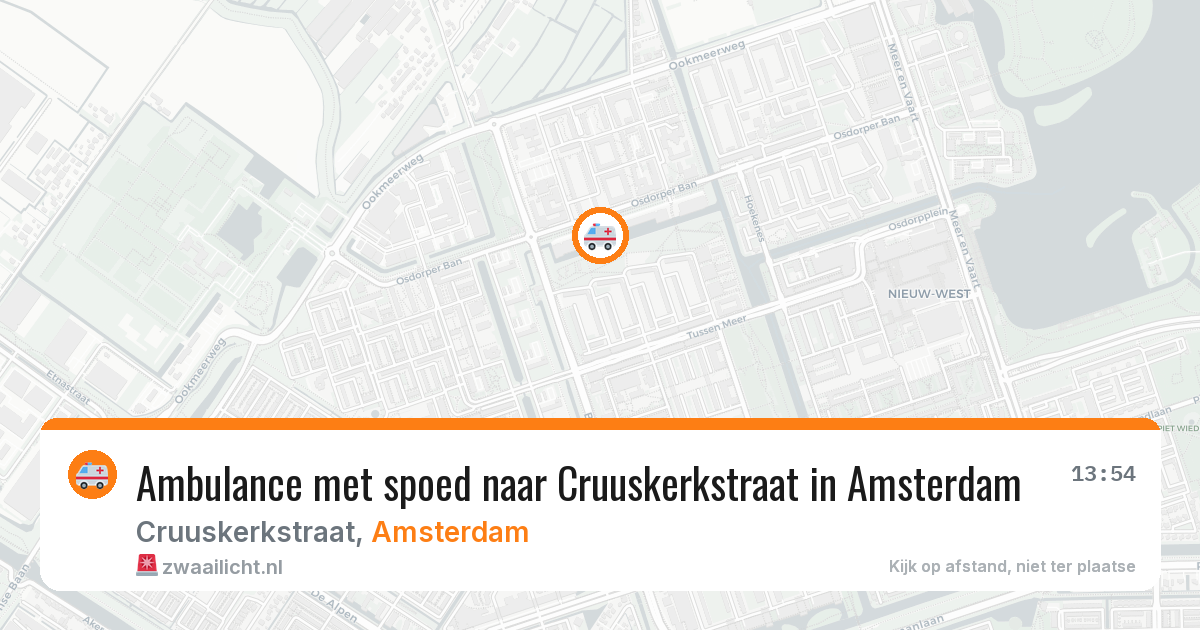 Ambulance met spoed naar Cruuskerkstraat in Amsterdam — 10 apr 2026