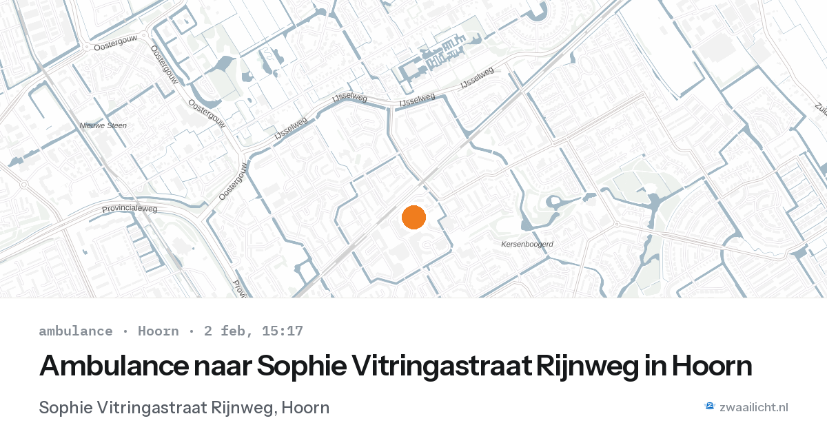 Ambulance naar Sophie Vitringastraat Rijnweg in Hoorn — 2 feb 2026