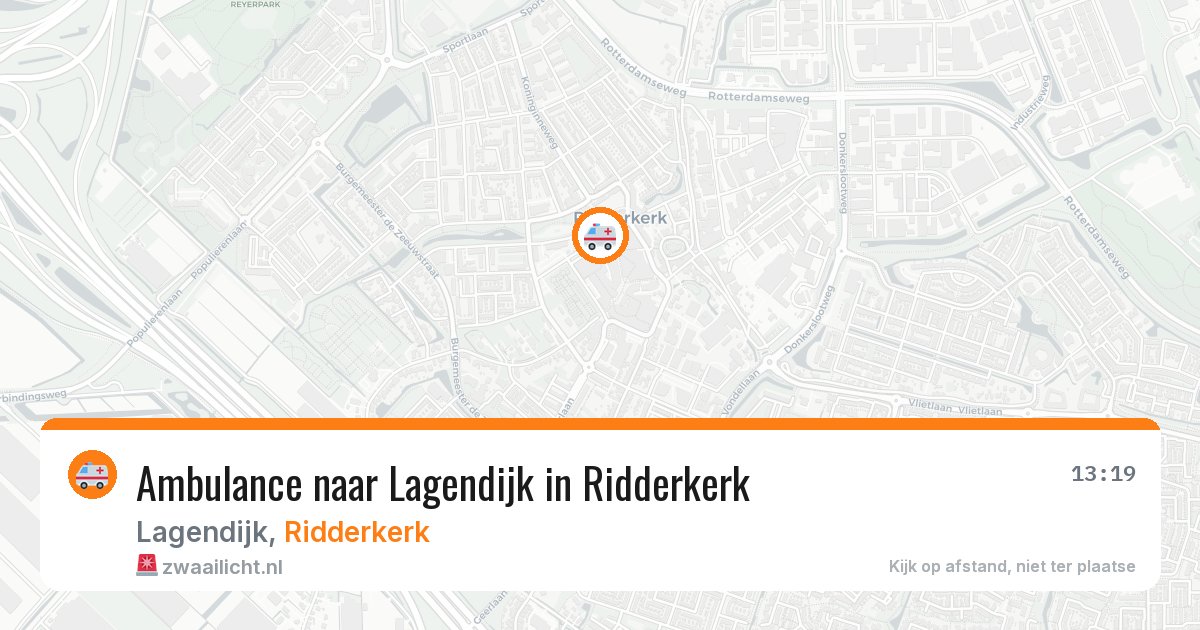 Ambulance naar Lagendijk in Ridderkerk — 5 jun 2026