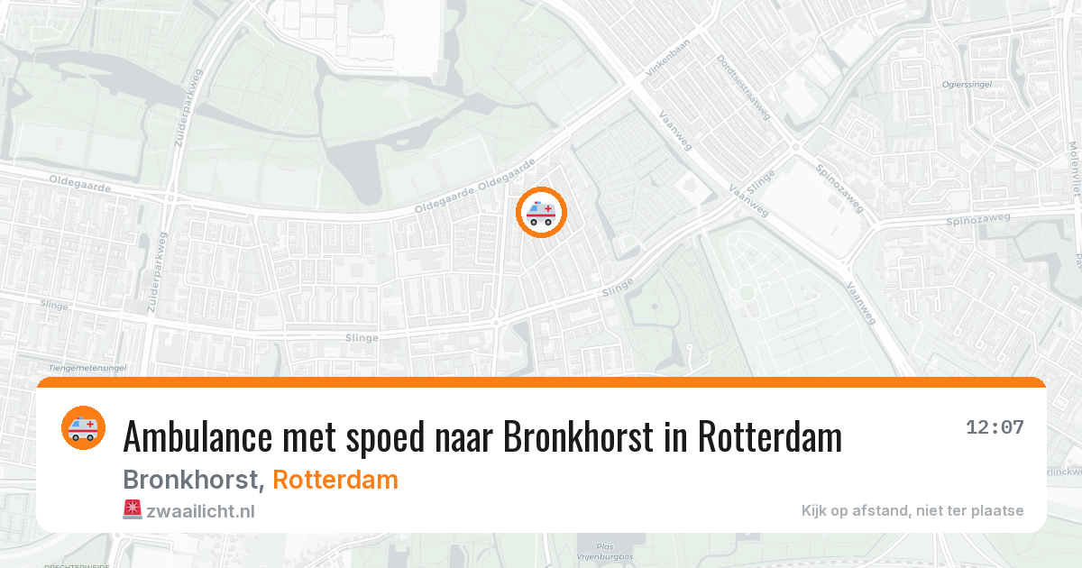 Ambulance met spoed naar Bronkhorst in Rotterdam — 14 jun 2026