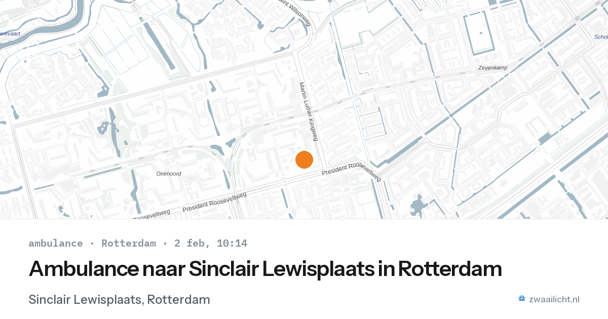 Ambulance naar Sinclair Lewisplaats in Rotterdam — 2 feb 2026