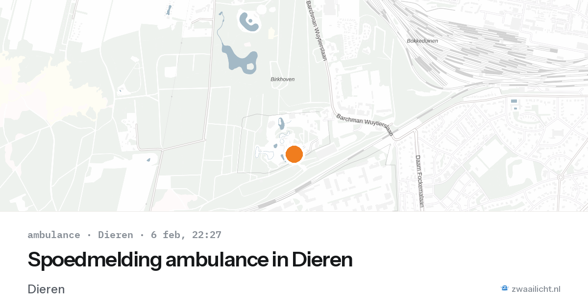 Spoedmelding ambulance in Dieren — 6 feb 2026