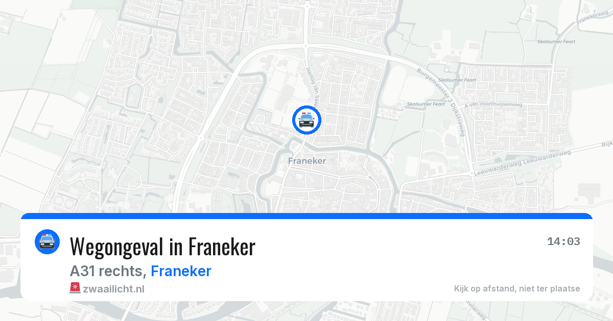 Wegongeval in Franeker — 29 jun 2026