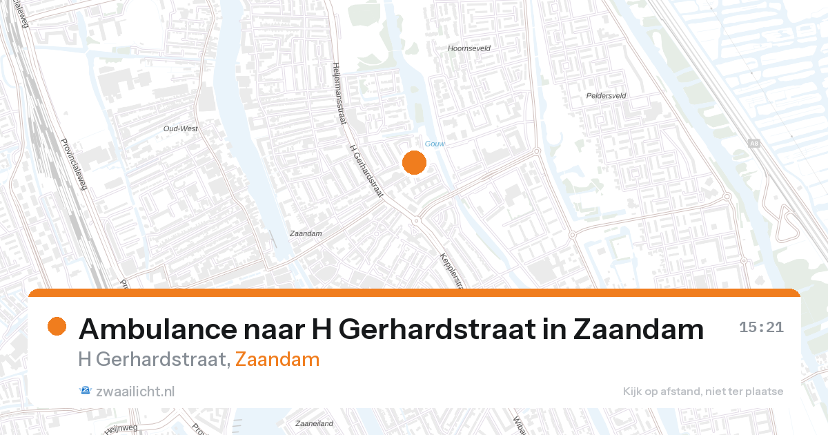 Ambulance naar H Gerhardstraat in Zaandam — 11 jun 2026