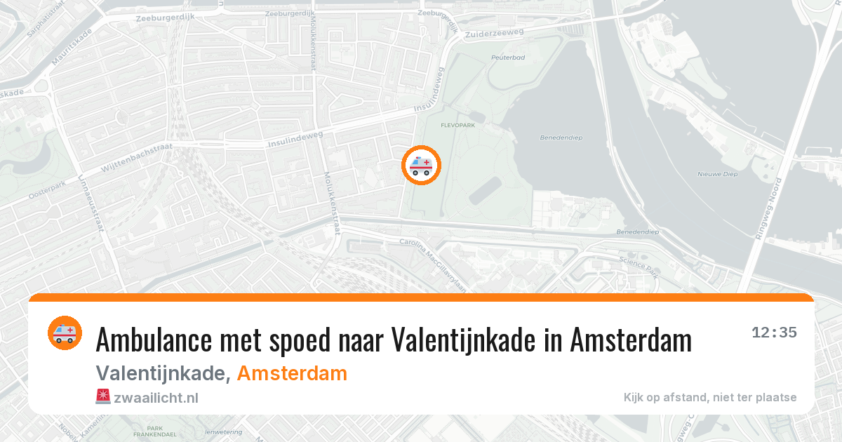 Ambulance met spoed naar Valentijnkade in Amsterdam — 2 jul 2026