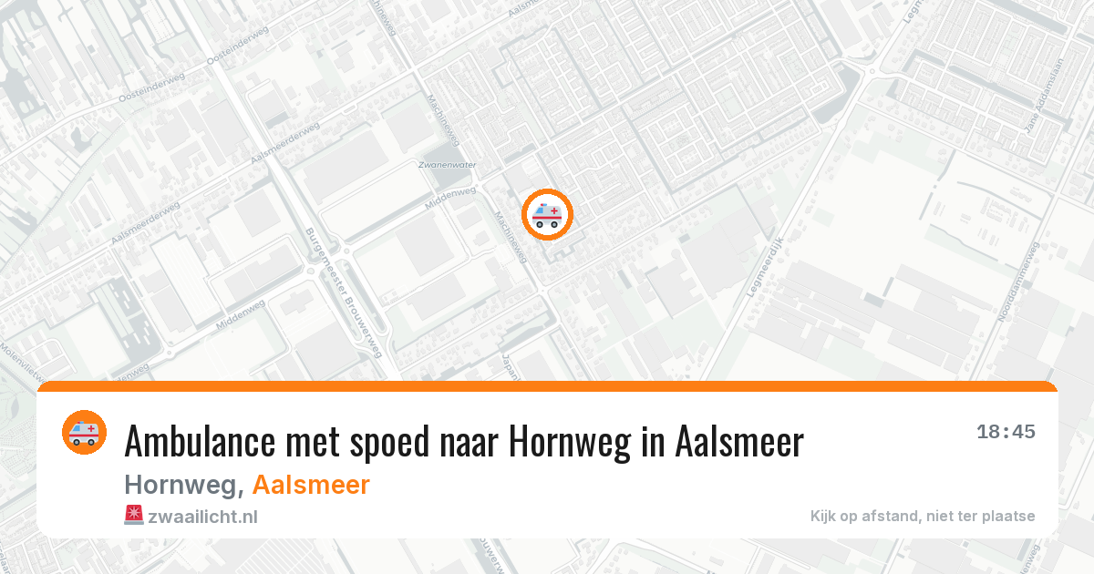 Ambulance met spoed naar Hornweg in Aalsmeer — 27 apr 2026