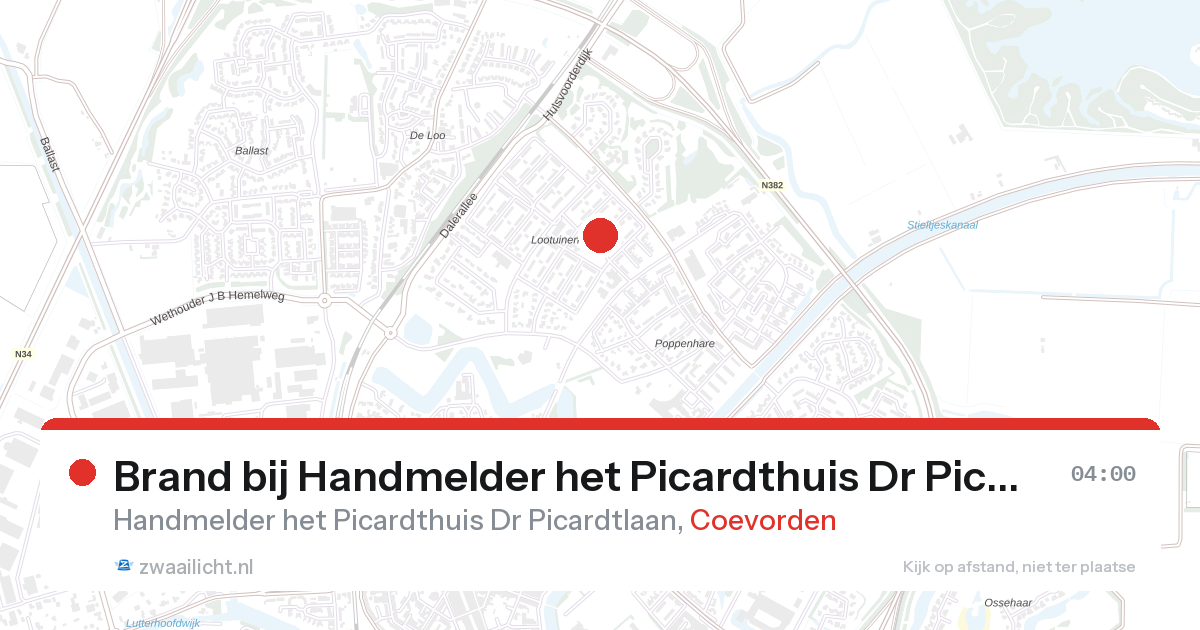 Brand bij Handmelder het Picardthuis Dr Picardtlaan in Coevorden — 25 aug 2026