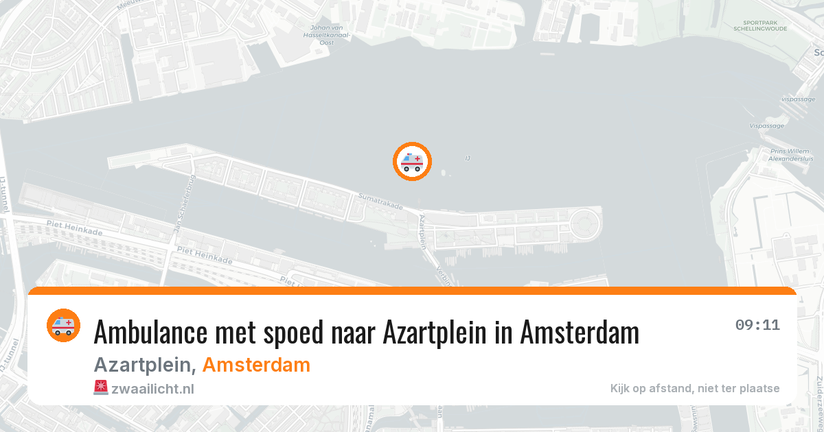 Ambulance met spoed naar Azartplein in Amsterdam — 15 jul 2026