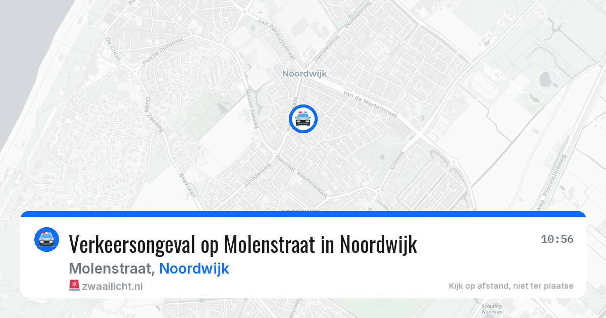 Verkeersongeval op Molenstraat in Noordwijk — 7 aug 2026