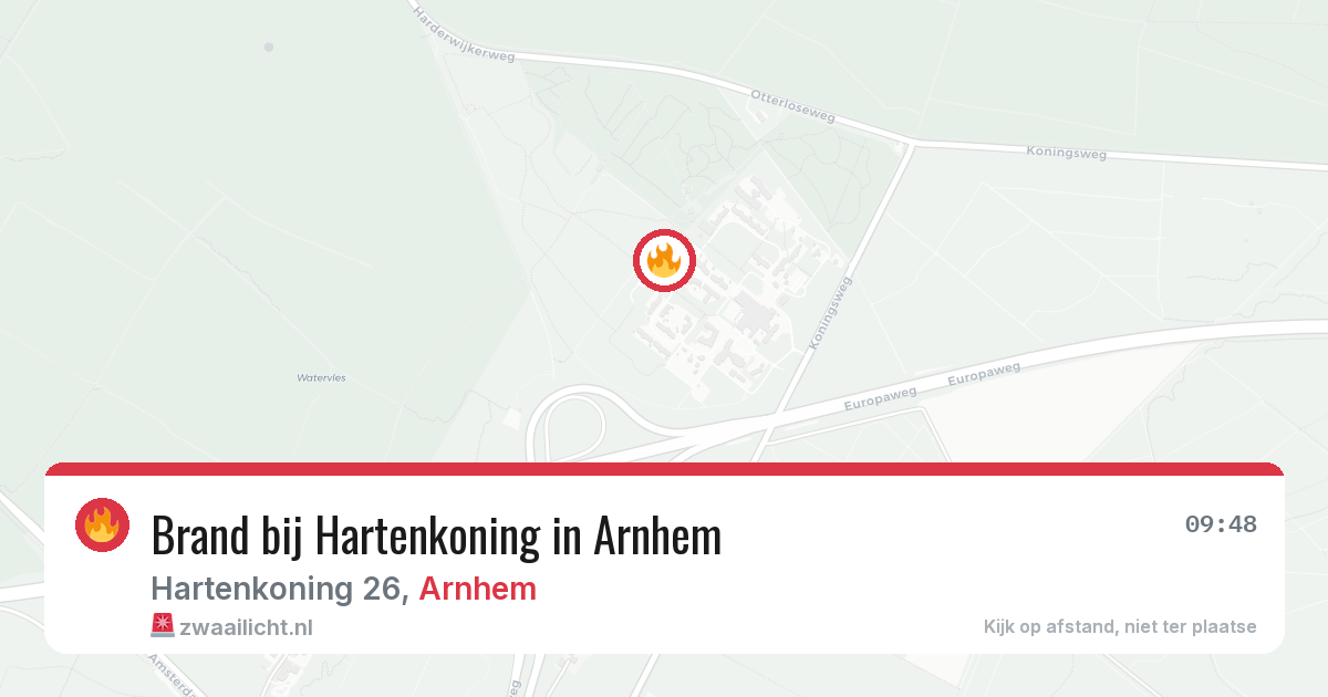 Brand bij Hartenkoning in Arnhem — 25 apr 2026