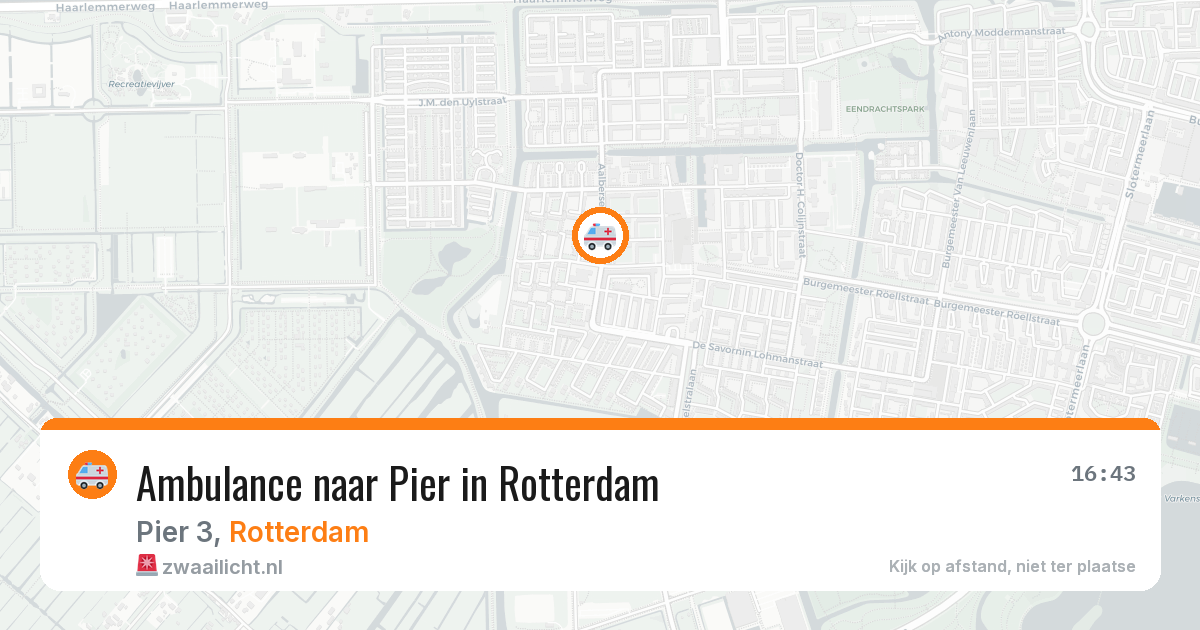 Ambulance naar Pier in Rotterdam — 13 aug 2026