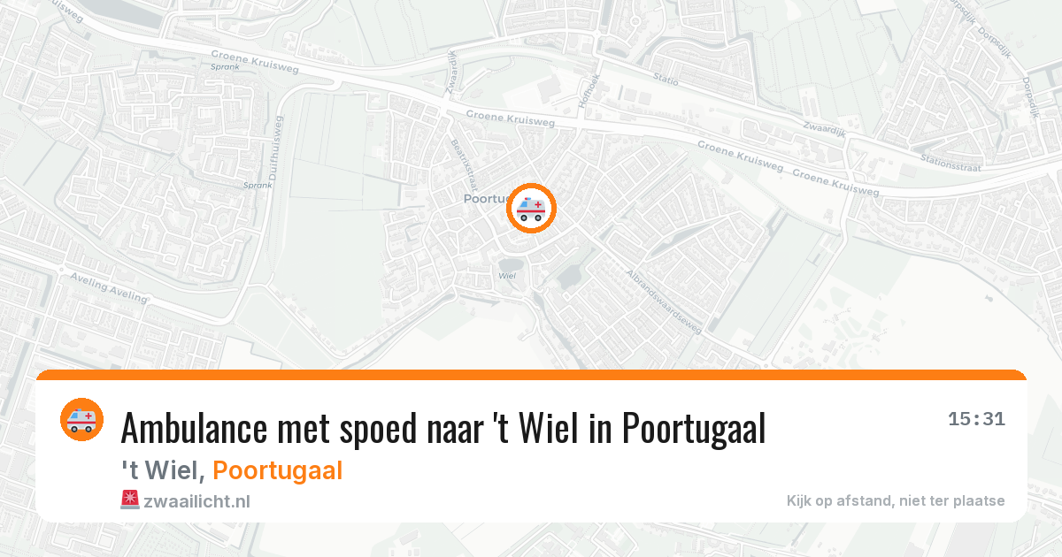 Ambulance met spoed naar 't Wiel in Poortugaal — 7 apr 2026