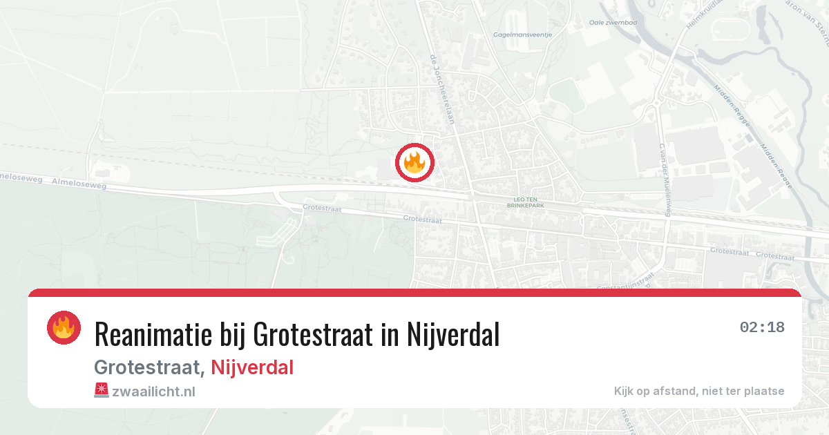 Reanimatie bij Grotestraat in Nijverdal — 26 jul 2026
