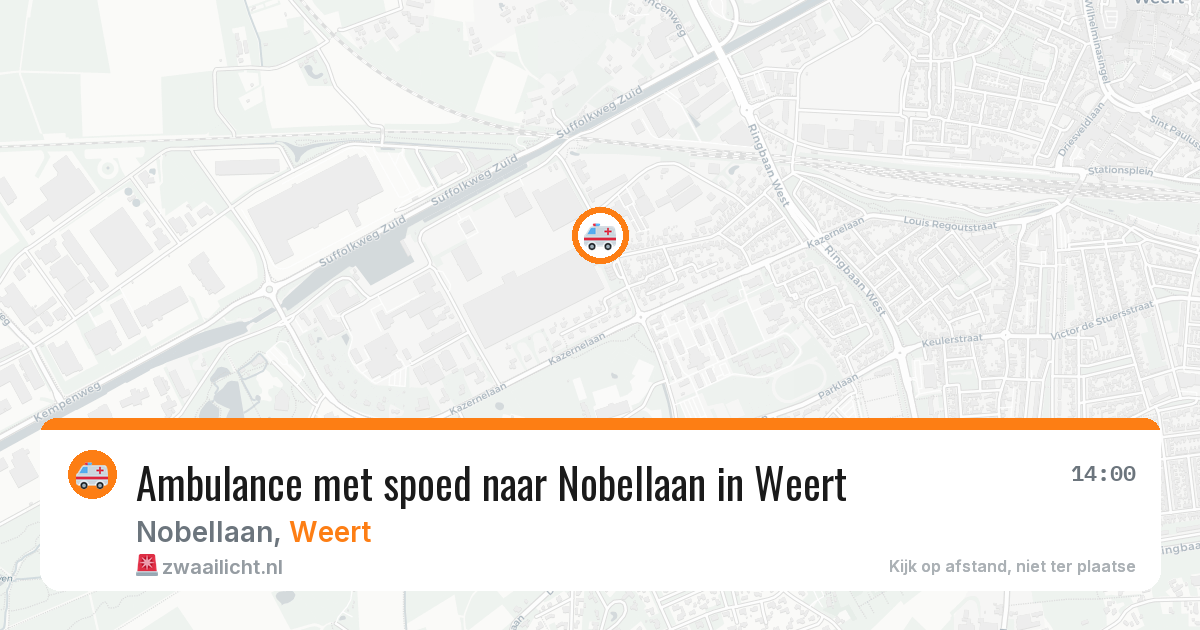 Ambulance met spoed naar Nobellaan in Weert — 16 jun 2026