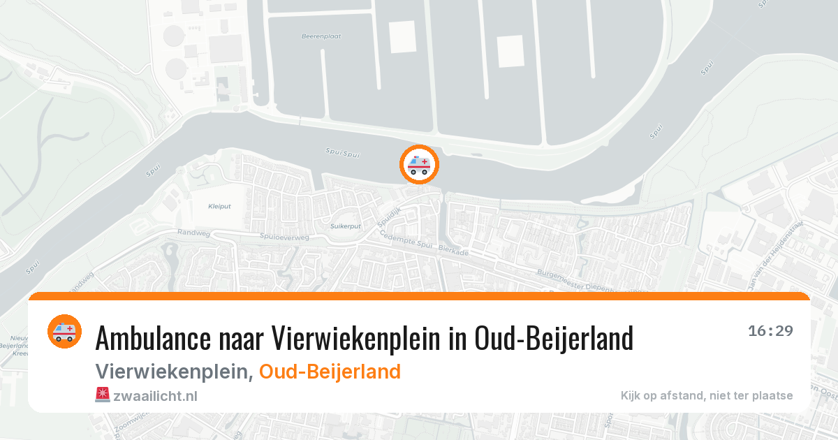Ambulance naar Vierwiekenplein in Oud-Beijerland — 5 aug 2026