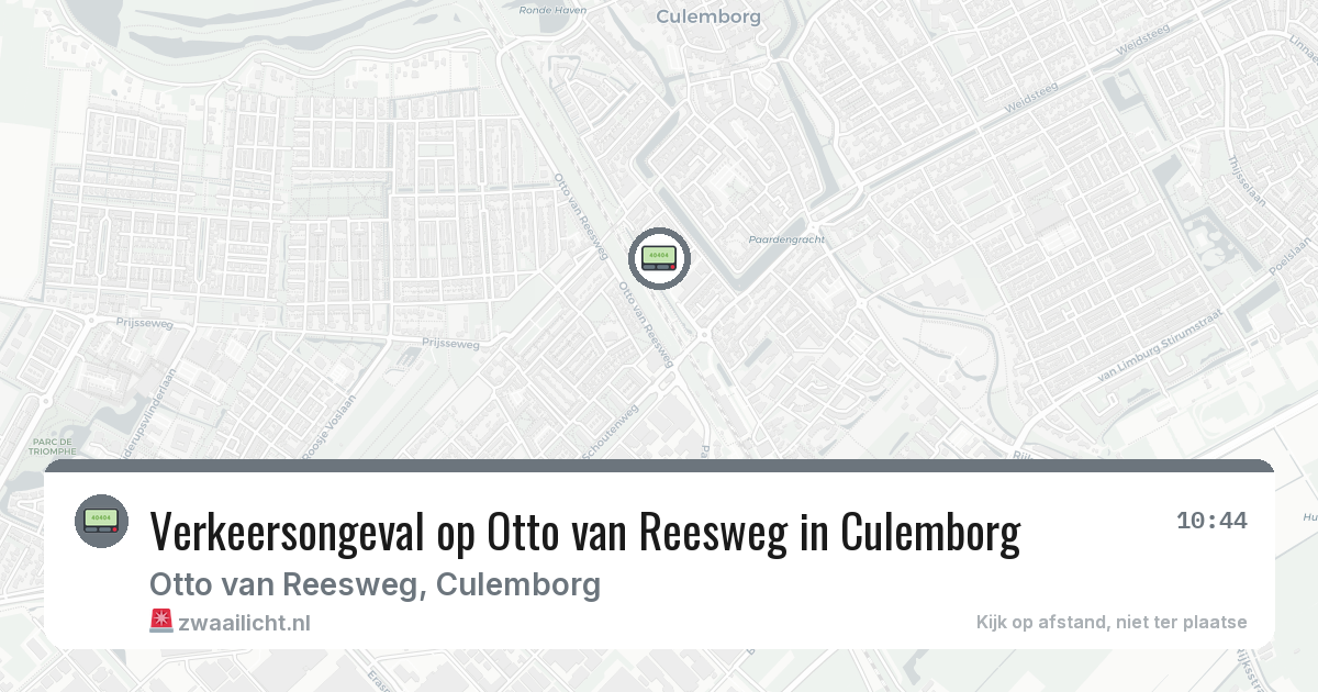 Verkeersongeval op Otto van Reesweg in Culemborg — 4 jun 2026