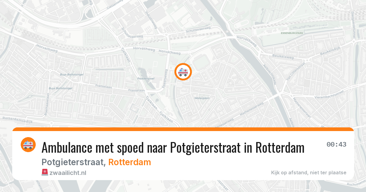 Ambulance met spoed naar Potgieterstraat in Rotterdam — 13 jun 2026