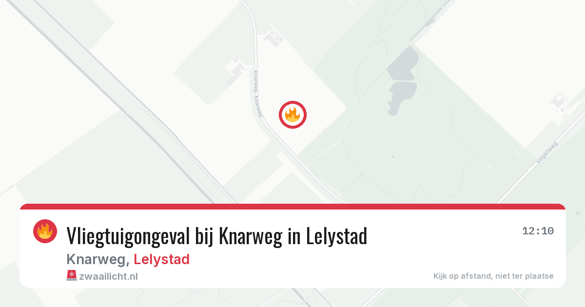Vliegtuigongeval bij Knarweg in Lelystad — 17 jun 2026
