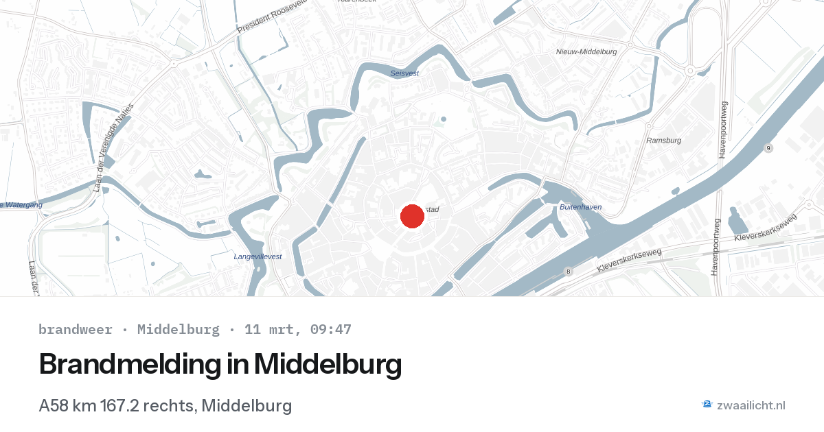 Brandmelding in Middelburg — 11 mrt 2026