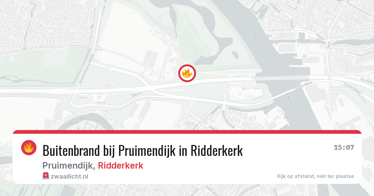 Buitenbrand bij Pruimendijk in Ridderkerk — 30 mei 2026