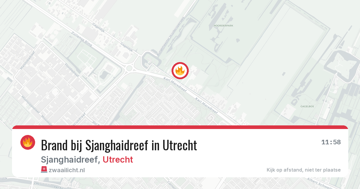 Brand bij Sjanghaidreef in Utrecht — 17 jul 2026