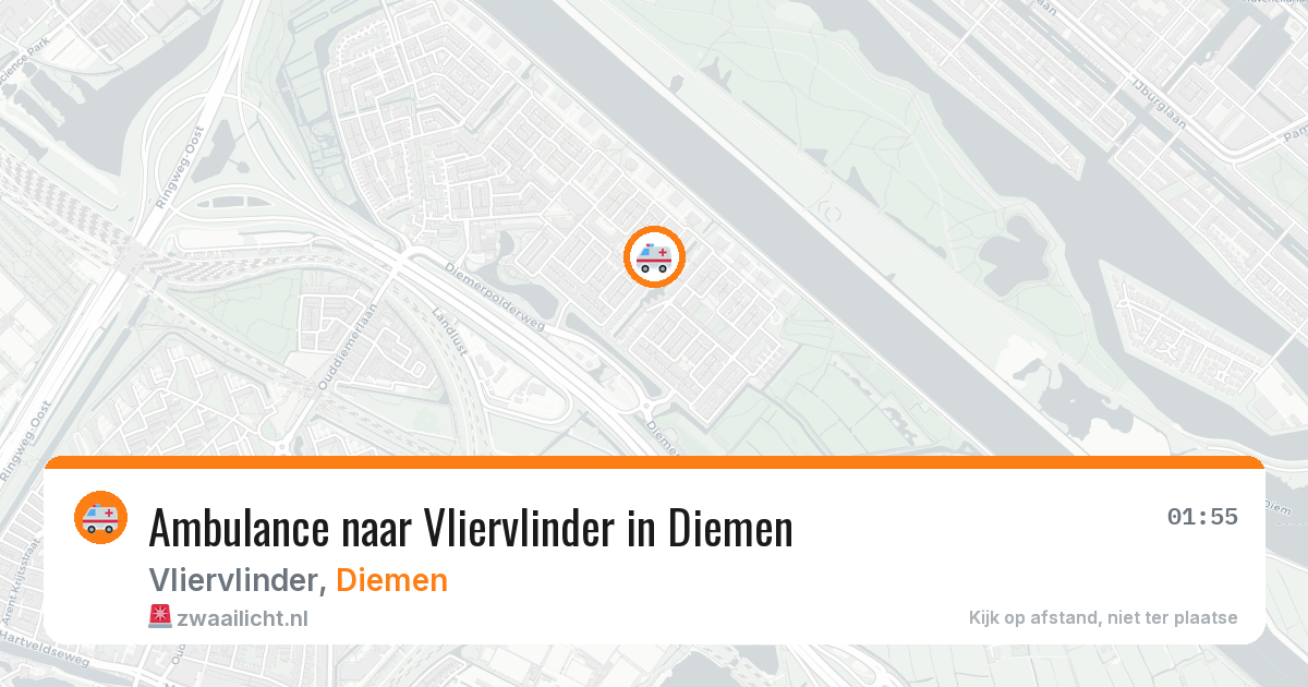 Ambulance naar Vliervlinder in Diemen — 28 apr 2026