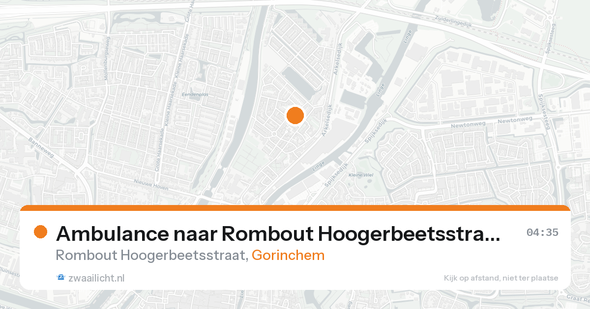 Ambulance naar Rombout Hoogerbeetsstraat in Gorinchem — 17 aug 2026